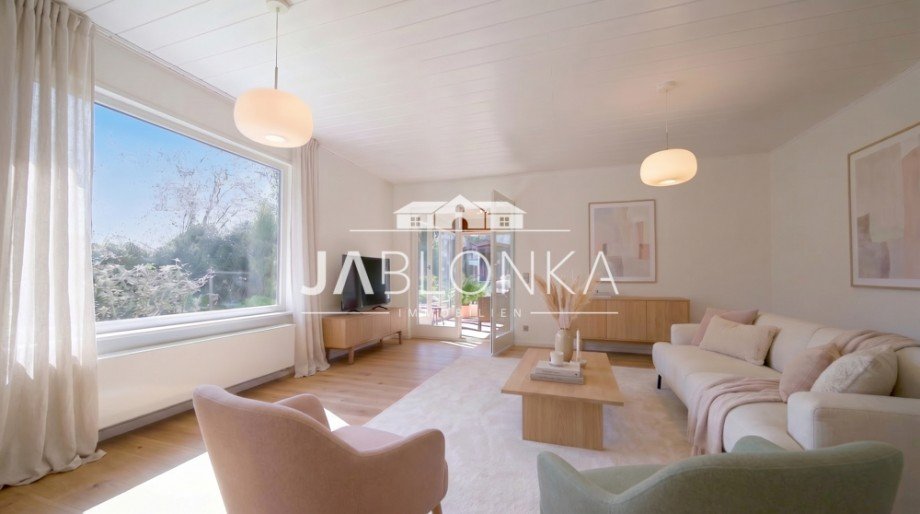 Wohnzimmer (digital saniert) Bungalow Brunsmark