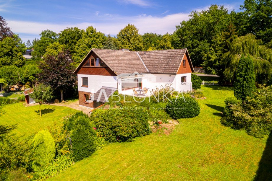 Ansicht aus dem Garten Einfamilienhaus Grambek