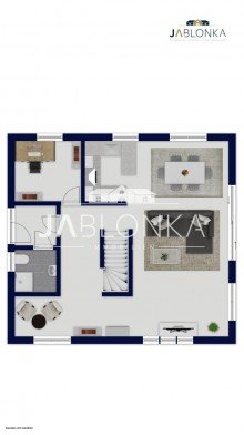 Grundriss Erdgeschoss Architektenhaus in traumhafter Feldrandlage - Courtagefrei f�r K�ufer
