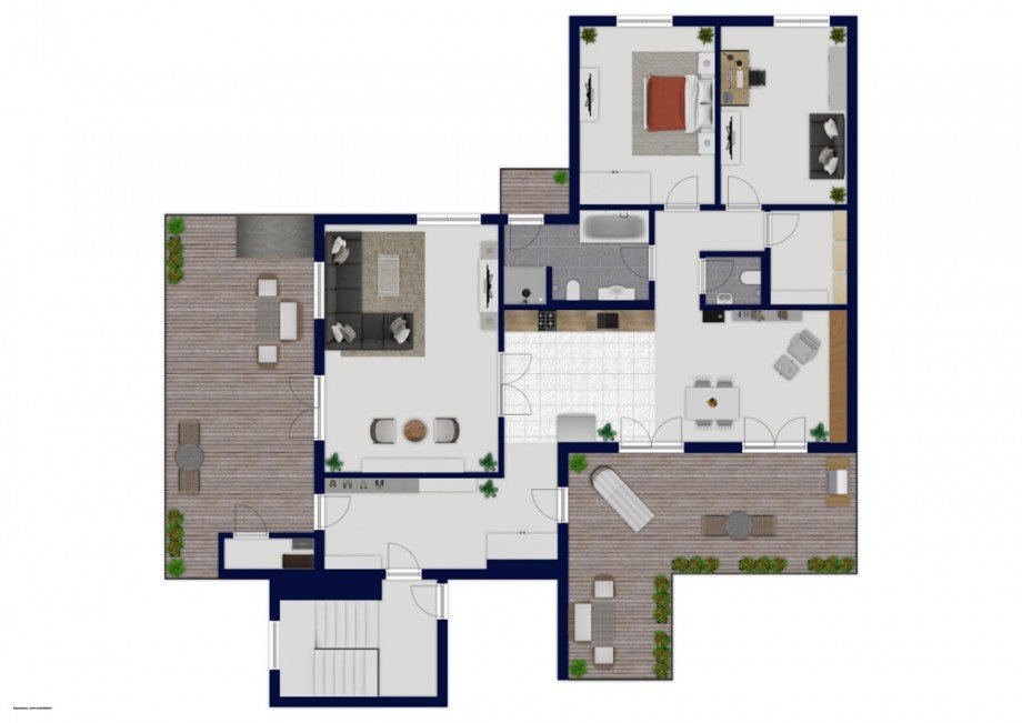 Grundriss Penthouse Penthousewohnung Hamburg Eppendorf / Lokstedt