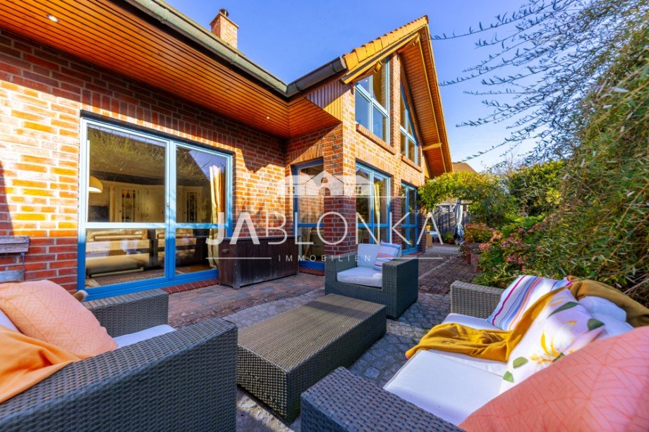Terrasse mit Lounge Einfamilienhaus Sandesneben