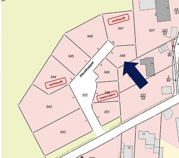 Grundst�ck 7 �bersichtsplan Wohngrundst�ck Lehmrade