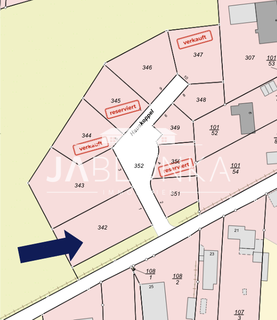 Grundst�ck 1 �bersichtsplan Wohngrundst�ck Lehmrade