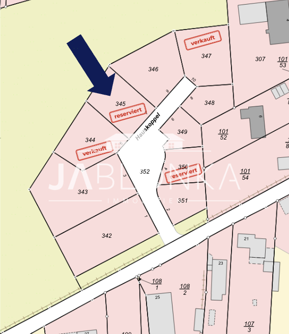 Grundst�ck 4 �bersichtsplan Wohngrundst�ck Lehmrade