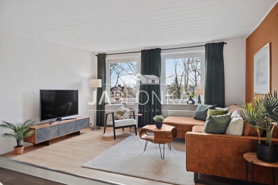 Wohnzimmer mit Seeblick Etagenwohnung M�lln