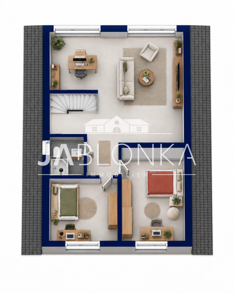 Grundriss OG Einfamilienhaus Hamburg