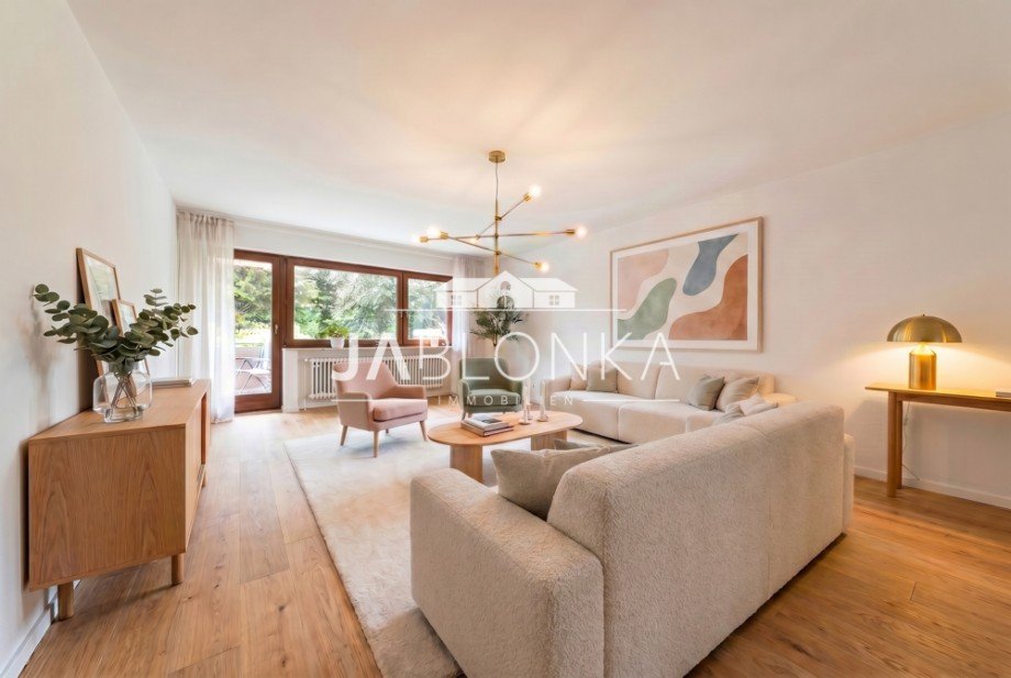 Wohnzimmer (digital renoviert)) Etagenwohnung M�lln
