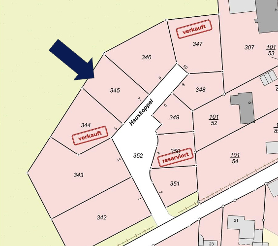 Grundst�ck 4 �bersichtsplan Wohngrundst�ck Lehmrade