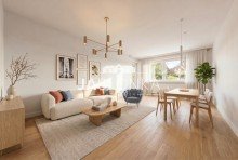 Wohnzimmer mit Balkonzugang (digital saniert) Potenzial trifft Lage - Attraktive 3-Zimmer-Wohnung - Courtagefrei f�r K�ufer