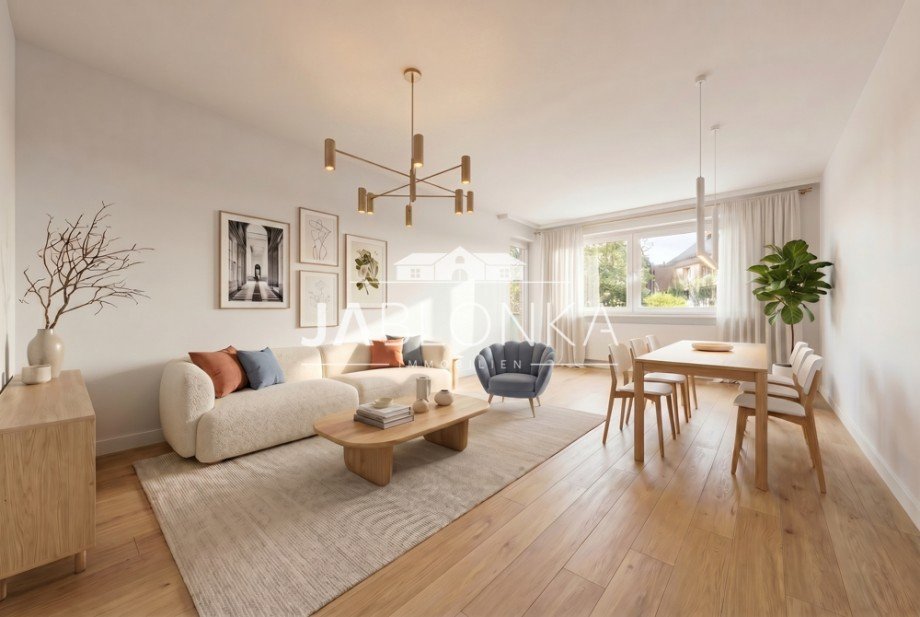 Wohnzimmer mit Balkonzugang (digital saniert) Etagenwohnung Schwarzenbek