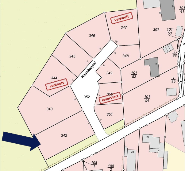 Grundst�ck 1 �bersichtsplan Wohngrundst�ck Lehmrade