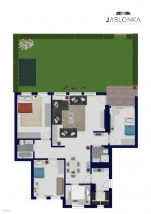 Grundriss +RESERVIERT+ Barrierearme 4-Zimmer-Wohnung mit Terrasse & Garten - Courtagefrei f�r K�ufer