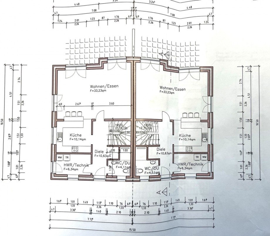 Grundriss EG Doppelhaush�lfte Lehmrade