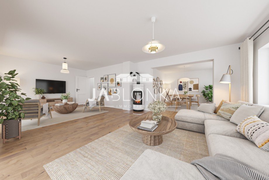 Wohn- und Esszimmer (digital renoviert) Einfamilienhaus Bad Oldesloe / Am Poggensee