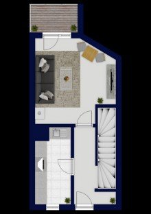 Grundriss Obergeschoss Modernes Wohnen zwischen Schanze und Holstenstra�e - Courtagefrei f�r K�ufer